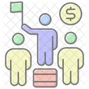 Business Leadership Lineal Color Icon Icon