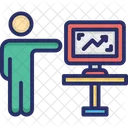 Business Lecture Analytics Chart Analysis Icon