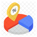 Business Location Pie Chart Infographic Chart Icon
