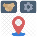Business Location Coworking Location Workplace Icon