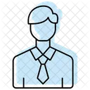 Business Man Color Shadow Thinline Icon Icon