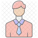 Business Man Lineal Color Icon Icon