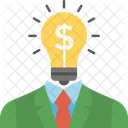 Creative Businessman Bulb Icon