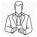 Business Man And Smartphone Businessman Smartphone Icon