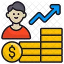 Business Man Growth  Icon