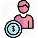 Business Man Cashier Investor Icon