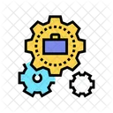 Mechanical Gears Color Icon