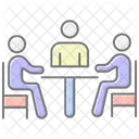 Business Meeting Lineal Color Icon Icon