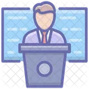Business Meeting Conference Speech Icon