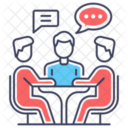 Business Meeting Icon - Download in Colored Outline Style