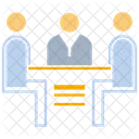 Business Meeting Sitting Businessman Icon