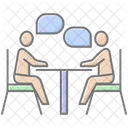 Business Meeting Lineal Color Icon Icon