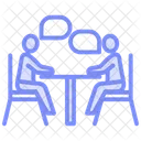 Business Meeting Duotone Line Icon Icon