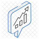 Business Chat Business Message Bar Graph Icon
