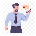 Business Message Business Chat Business Person Icon
