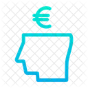 Business Mind Euro Money Icon