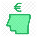 Business Mind Euro Money Icon
