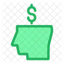 Business Mind Dollar Money Icon