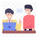 Office Discussion Business Talk Communication Icon