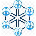 Business Network Networking Circles Icon