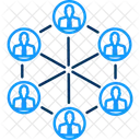 Business Network Networking Circles Icon