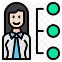 Business Network Manager Woman Icon