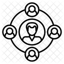 Business Network Businessman Connections Business Interconnection Icon