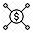 Dollar Sharing Connection Icon