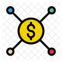 Dollar Sharing Connection Icon