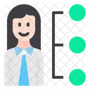 Business Network Manager Woman Icon