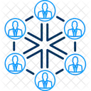 Business Network Networking Circles Icon