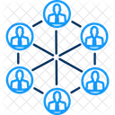 Business Network Networking Circles Icon