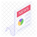 Business Newspaper Stock Market News Press Release Icon