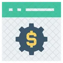 Webpage Dollar Gear Icon