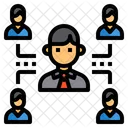 Businessman Network Teamwork Icon