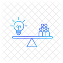 Business people and light bulb  Icon