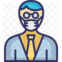Business Person Wearing mask  Icon