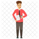 Business Person with Coffee  Icon