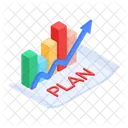 Business Plan Market Plan Business Growth Icon