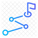 Business Plan Flag Marketing Icon