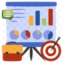 Business Presentation Graphical Representation Data Analytics Icon