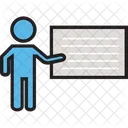 Business Presentation Projection Screen Business Chart Icon