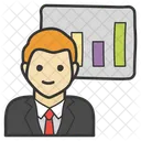Business Presentation Statistics Analytics Icon