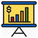 Presentation Money Bar Graph Icon