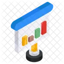 Business Presentation Graphical Representation Data Analyst Icon