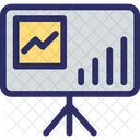 Business Presentation Chalkboard Presentation Board Icon