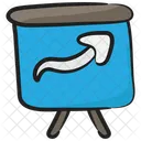 Business Presentation Growth Chart Business Analytics Icon