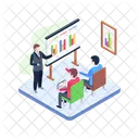 Business Lecture Business Presentation Business Chart Icon