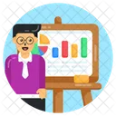 Business Chart Business Presenter Business Lecture Icon