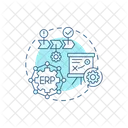 Erp Integration Business Process Difficulties Icon